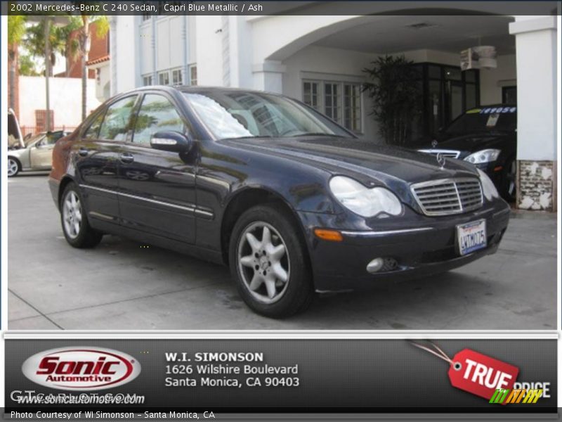 Capri Blue Metallic / Ash 2002 Mercedes-Benz C 240 Sedan