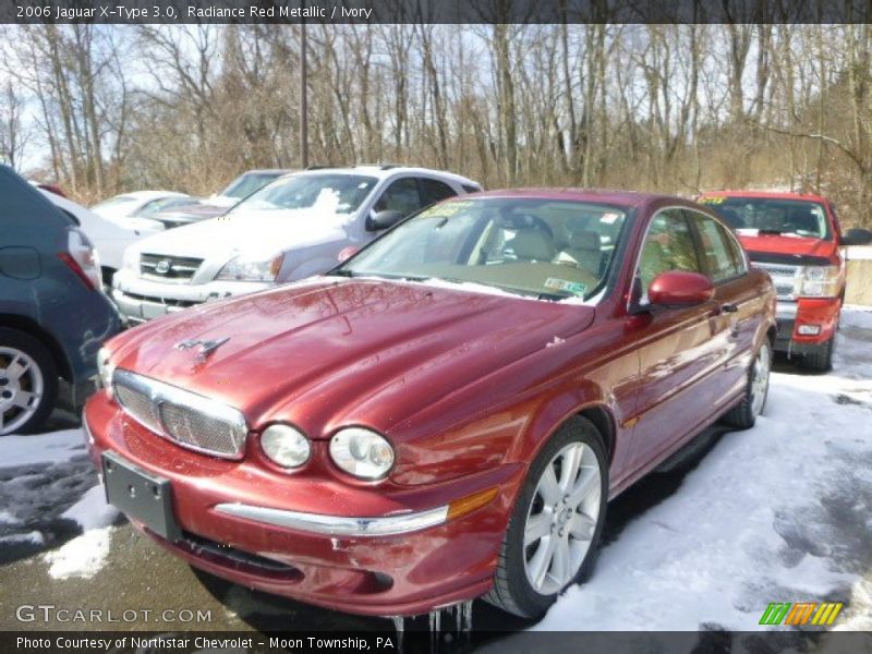 Radiance Red Metallic / Ivory 2006 Jaguar X-Type 3.0
