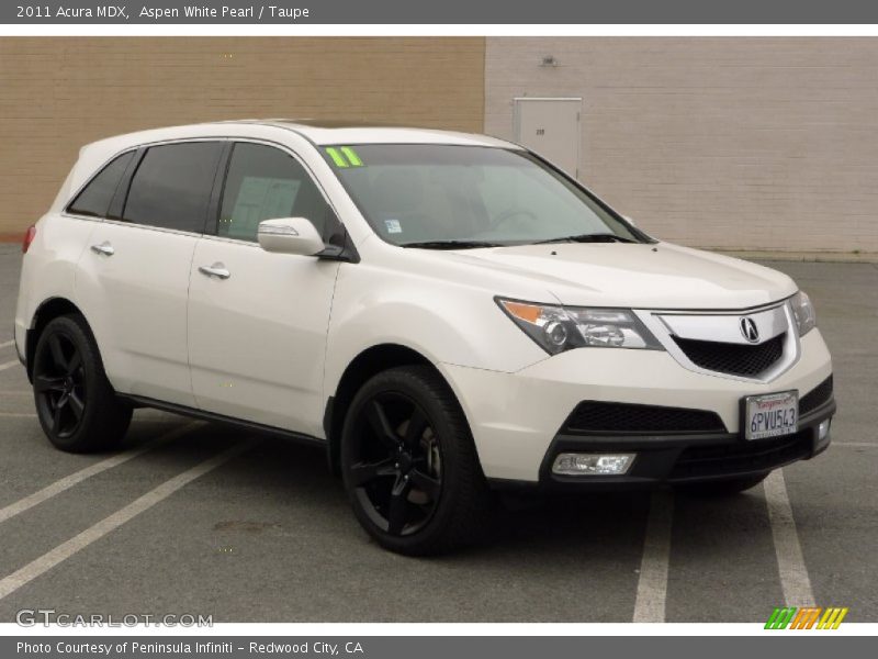 Aspen White Pearl / Taupe 2011 Acura MDX