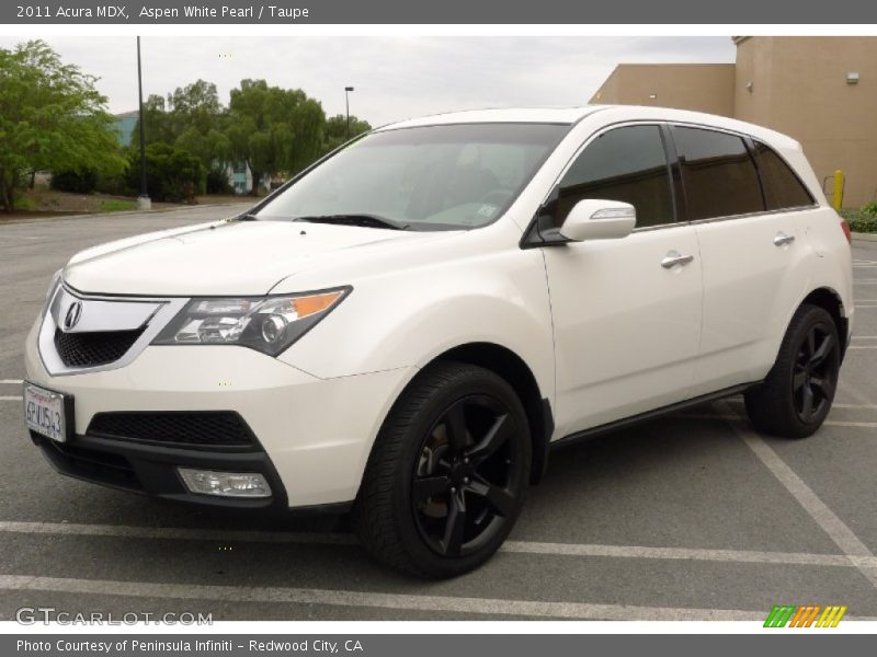 Aspen White Pearl / Taupe 2011 Acura MDX