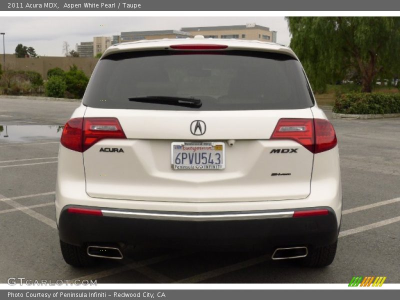 Aspen White Pearl / Taupe 2011 Acura MDX