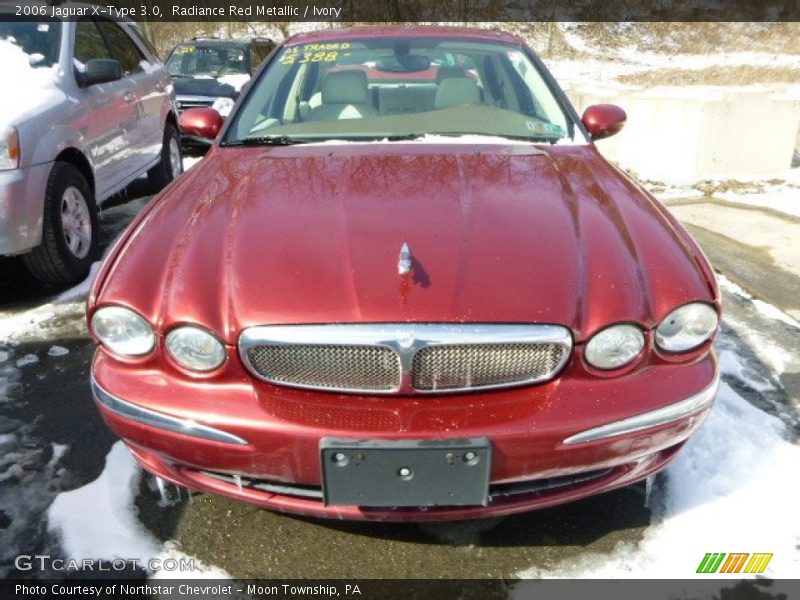 Radiance Red Metallic / Ivory 2006 Jaguar X-Type 3.0