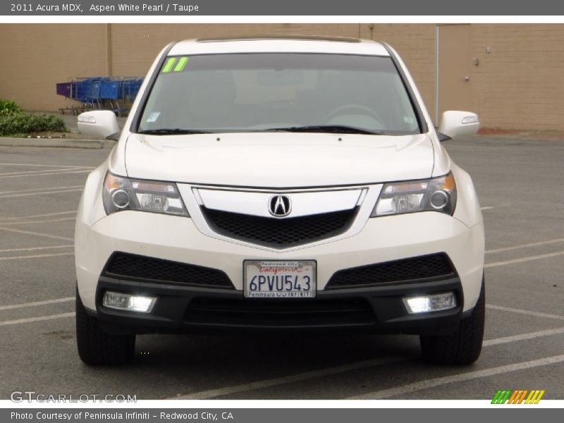 Aspen White Pearl / Taupe 2011 Acura MDX