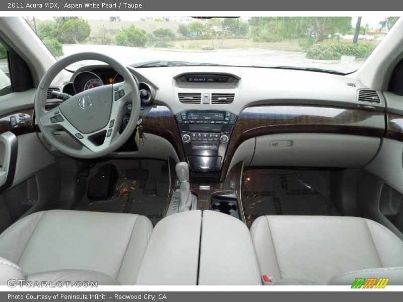 Aspen White Pearl / Taupe 2011 Acura MDX