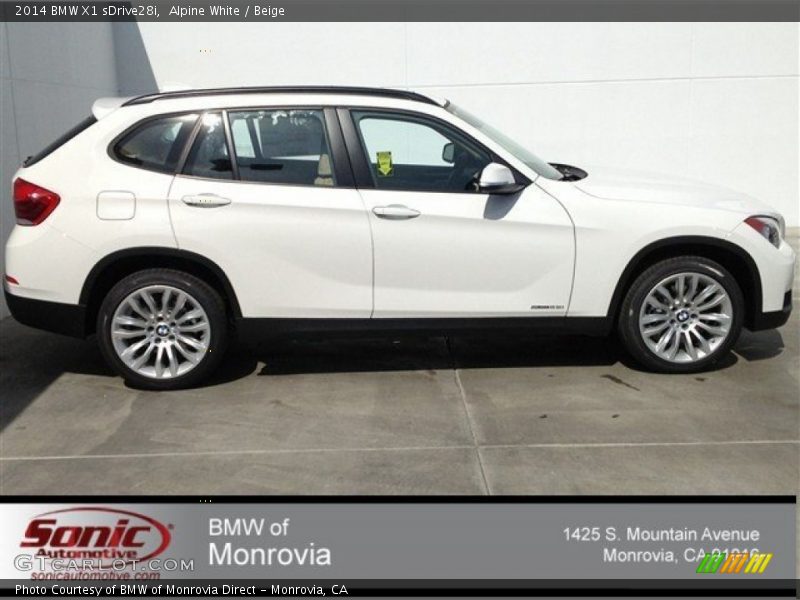 Alpine White / Beige 2014 BMW X1 sDrive28i