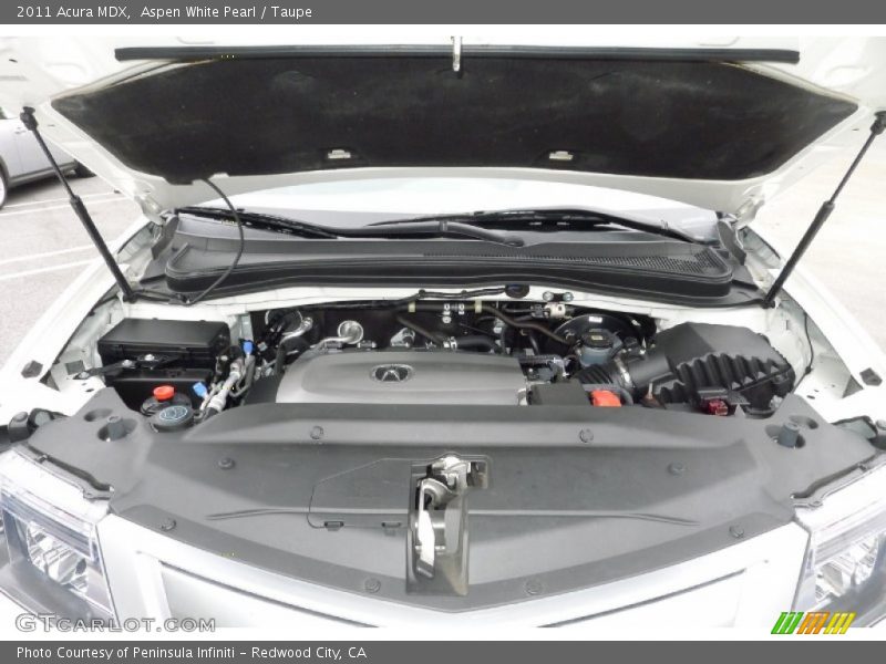 Aspen White Pearl / Taupe 2011 Acura MDX