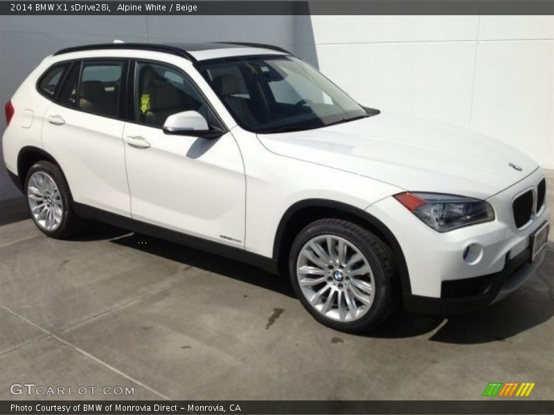 Alpine White / Beige 2014 BMW X1 sDrive28i