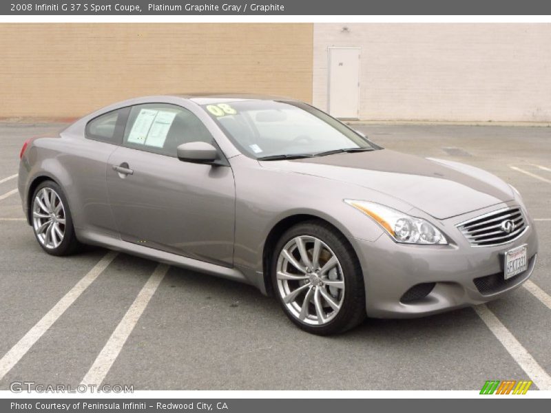 Platinum Graphite Gray / Graphite 2008 Infiniti G 37 S Sport Coupe