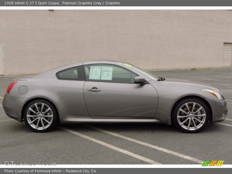 Platinum Graphite Gray / Graphite 2008 Infiniti G 37 S Sport Coupe