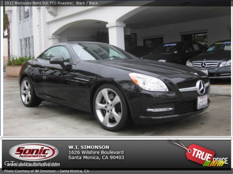 Black / Black 2012 Mercedes-Benz SLK 350 Roadster