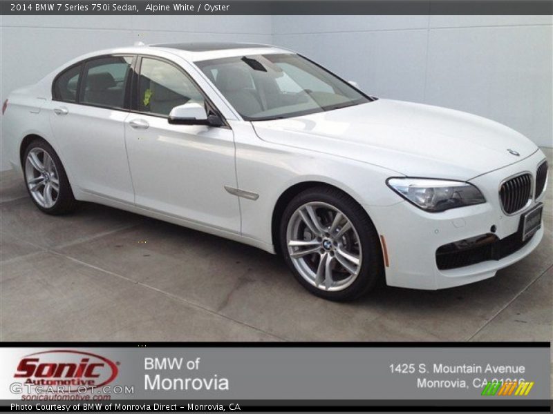 Alpine White / Oyster 2014 BMW 7 Series 750i Sedan