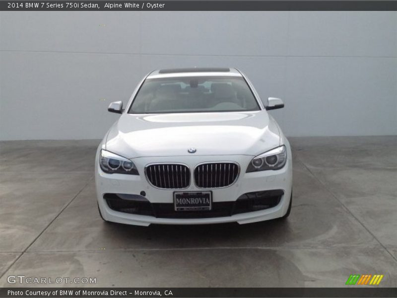 Alpine White / Oyster 2014 BMW 7 Series 750i Sedan