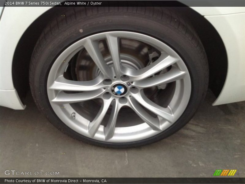 Alpine White / Oyster 2014 BMW 7 Series 750i Sedan