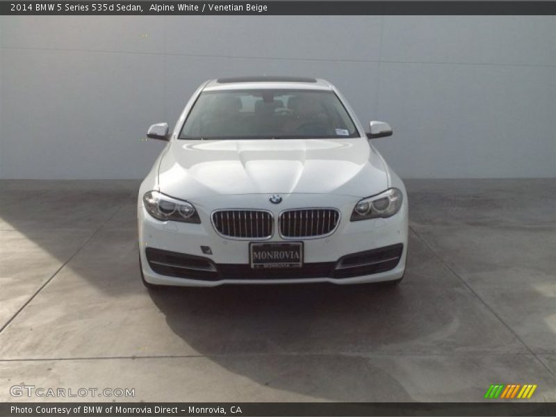 Alpine White / Venetian Beige 2014 BMW 5 Series 535d Sedan