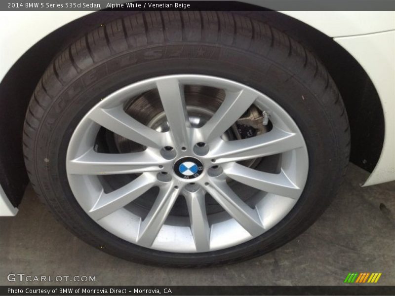 Alpine White / Venetian Beige 2014 BMW 5 Series 535d Sedan