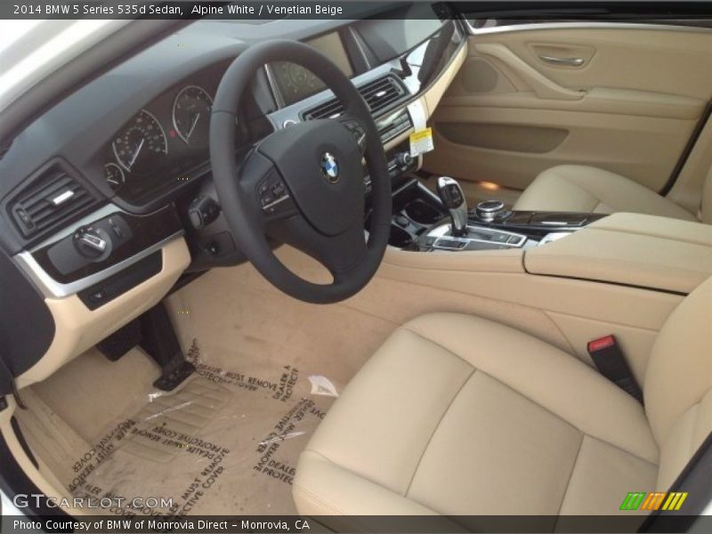 Alpine White / Venetian Beige 2014 BMW 5 Series 535d Sedan