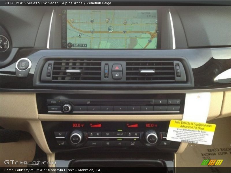 Alpine White / Venetian Beige 2014 BMW 5 Series 535d Sedan
