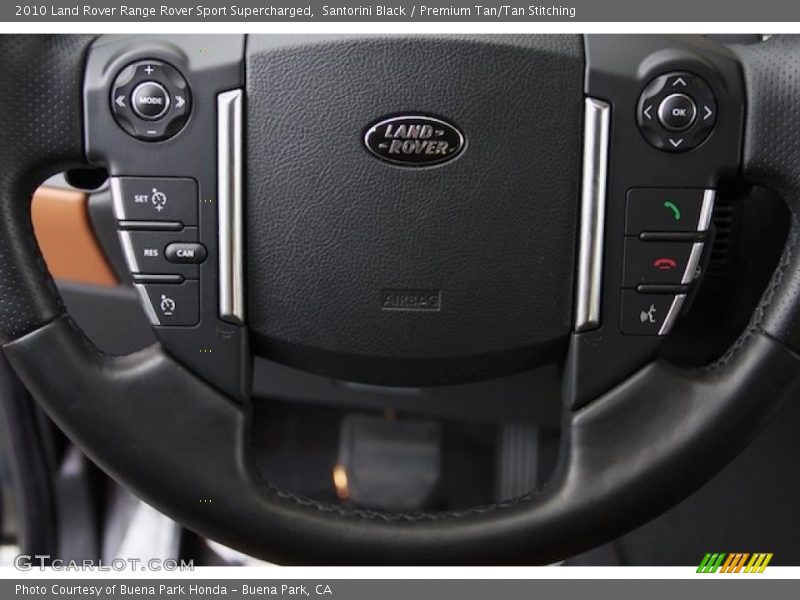 Santorini Black / Premium Tan/Tan Stitching 2010 Land Rover Range Rover Sport Supercharged
