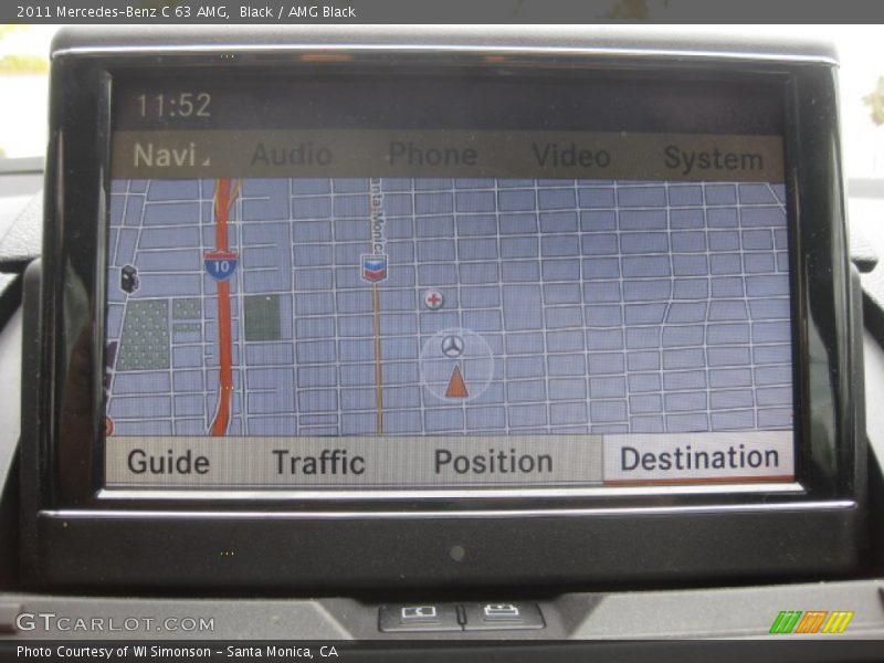 Navigation of 2011 C 63 AMG
