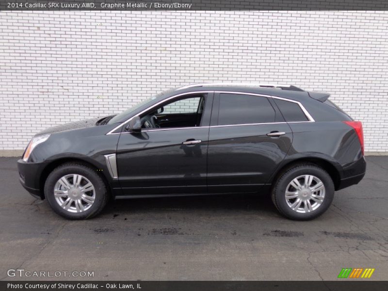 Graphite Metallic / Ebony/Ebony 2014 Cadillac SRX Luxury AWD