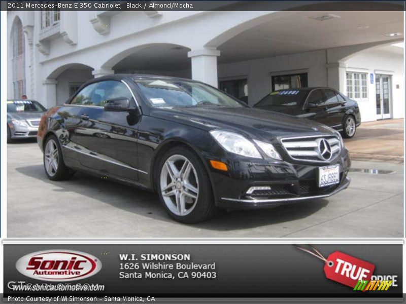 Black / Almond/Mocha 2011 Mercedes-Benz E 350 Cabriolet