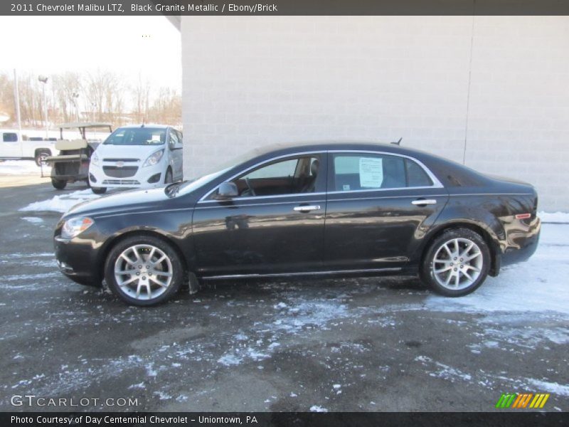 Black Granite Metallic / Ebony/Brick 2011 Chevrolet Malibu LTZ