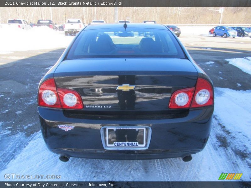 Black Granite Metallic / Ebony/Brick 2011 Chevrolet Malibu LTZ