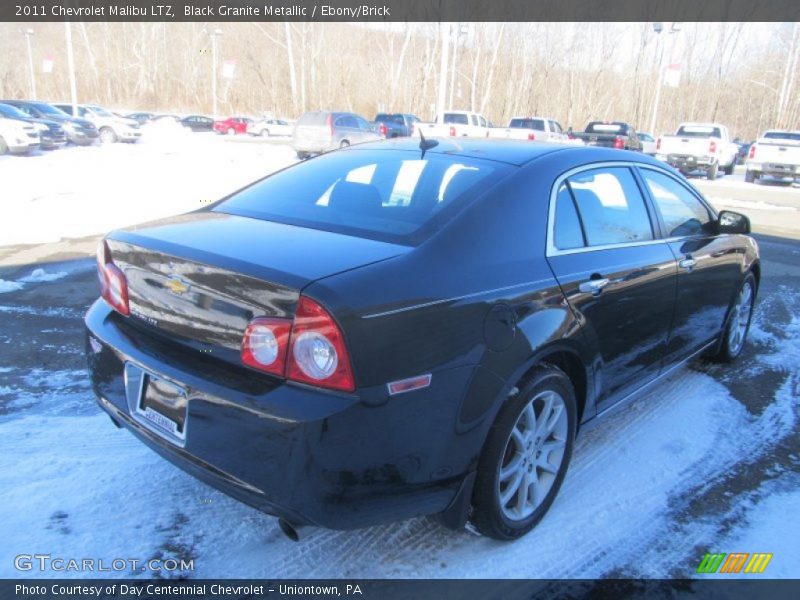 Black Granite Metallic / Ebony/Brick 2011 Chevrolet Malibu LTZ
