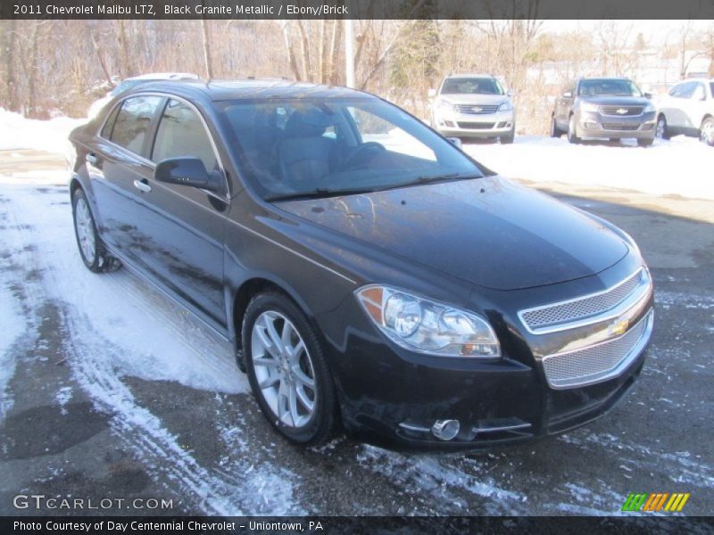 Black Granite Metallic / Ebony/Brick 2011 Chevrolet Malibu LTZ