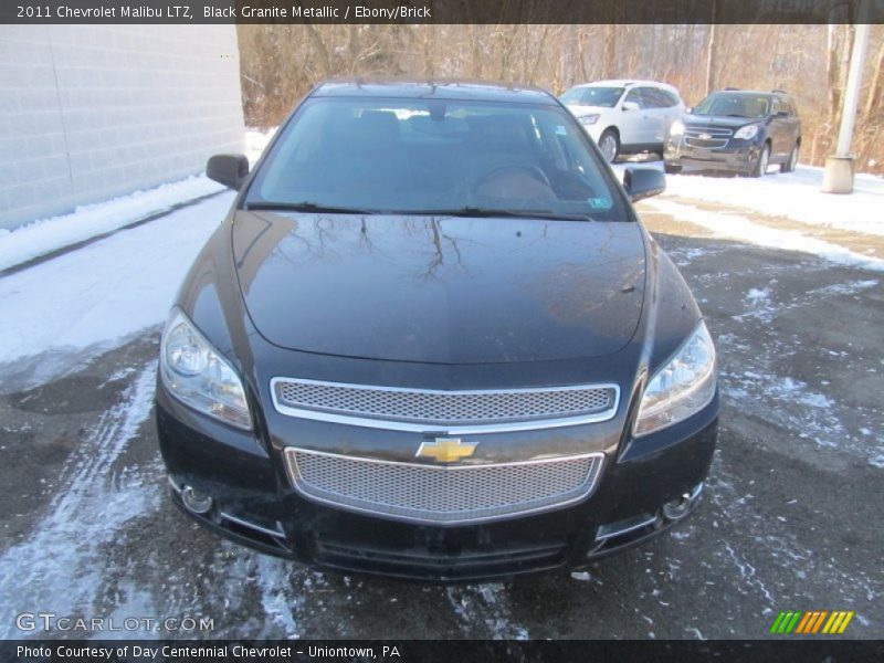 Black Granite Metallic / Ebony/Brick 2011 Chevrolet Malibu LTZ