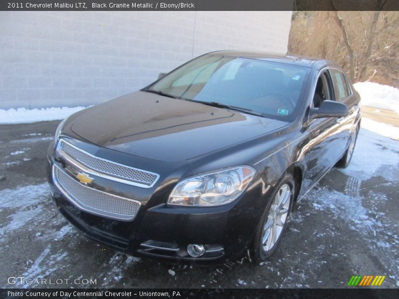 Black Granite Metallic / Ebony/Brick 2011 Chevrolet Malibu LTZ
