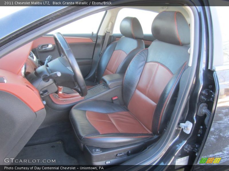 Black Granite Metallic / Ebony/Brick 2011 Chevrolet Malibu LTZ