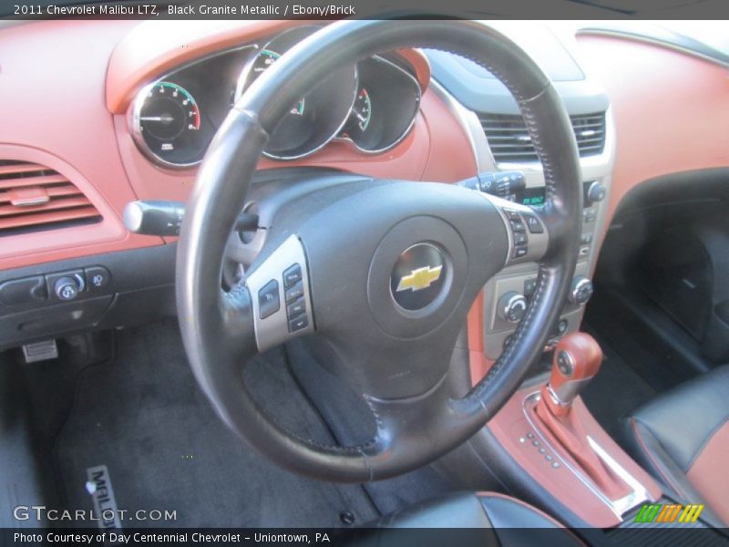 Black Granite Metallic / Ebony/Brick 2011 Chevrolet Malibu LTZ