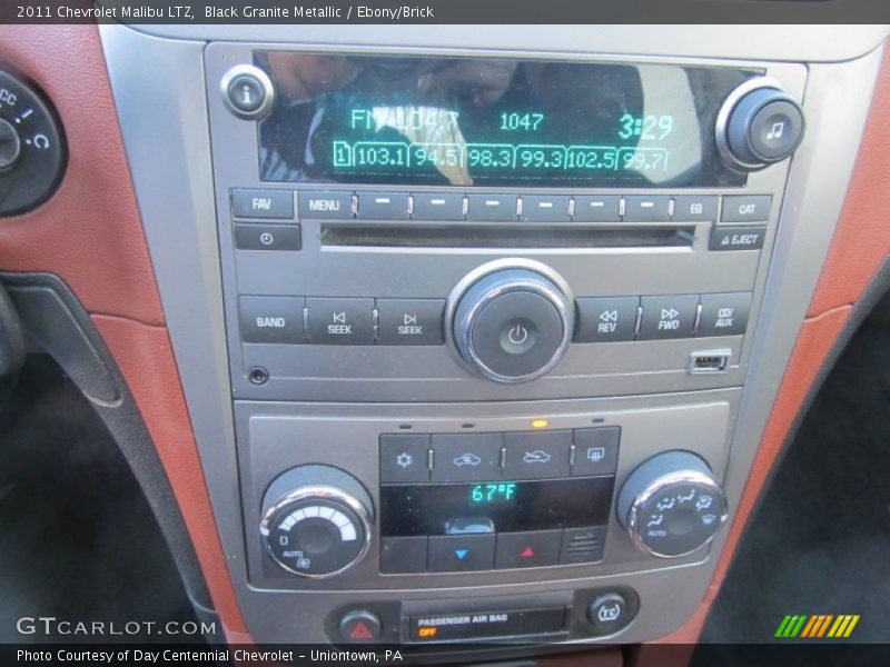 Black Granite Metallic / Ebony/Brick 2011 Chevrolet Malibu LTZ