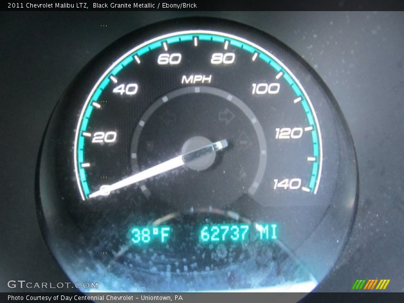 Black Granite Metallic / Ebony/Brick 2011 Chevrolet Malibu LTZ