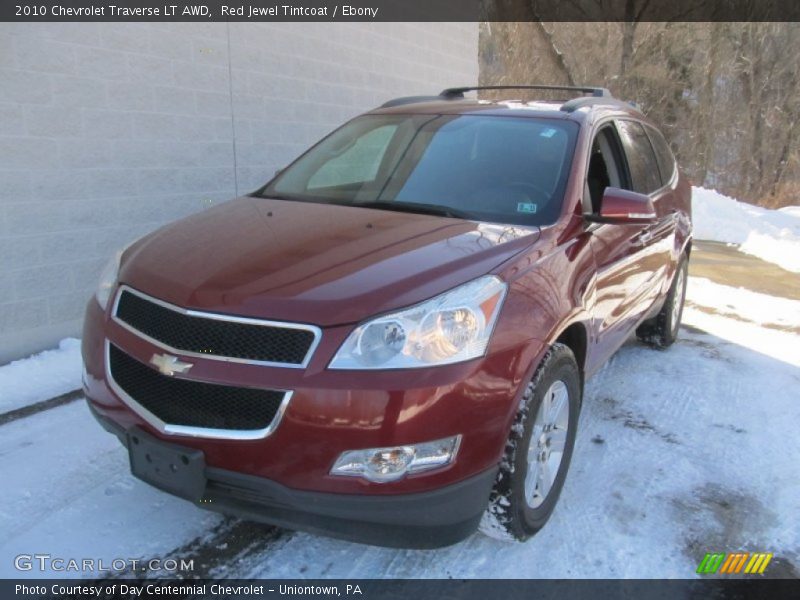 Red Jewel Tintcoat / Ebony 2010 Chevrolet Traverse LT AWD
