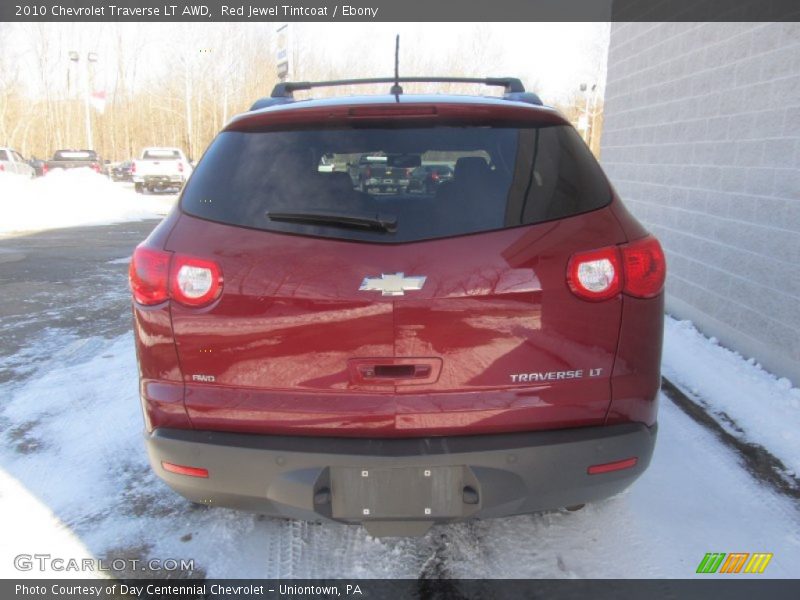 Red Jewel Tintcoat / Ebony 2010 Chevrolet Traverse LT AWD