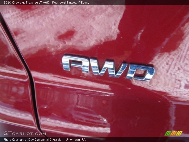 Red Jewel Tintcoat / Ebony 2010 Chevrolet Traverse LT AWD