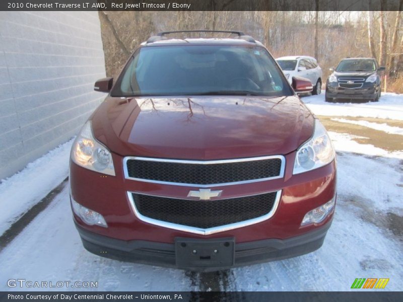 Red Jewel Tintcoat / Ebony 2010 Chevrolet Traverse LT AWD