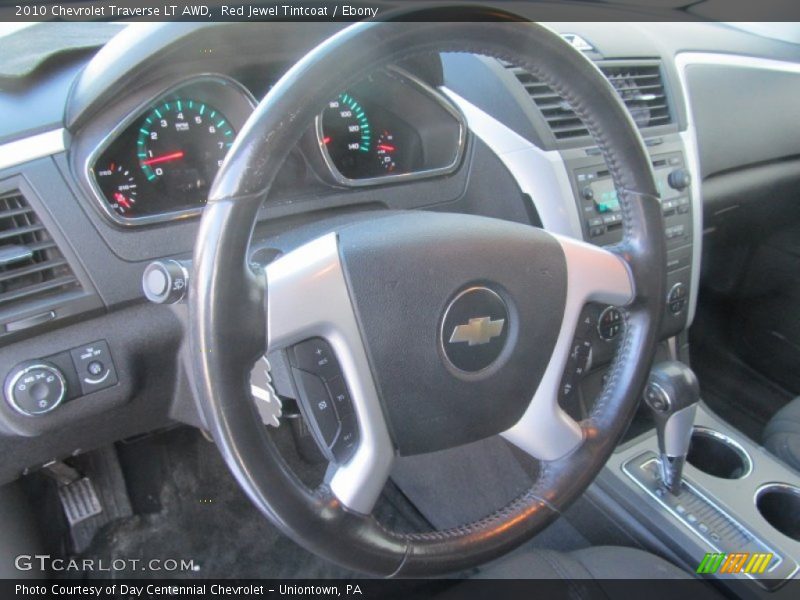 Red Jewel Tintcoat / Ebony 2010 Chevrolet Traverse LT AWD