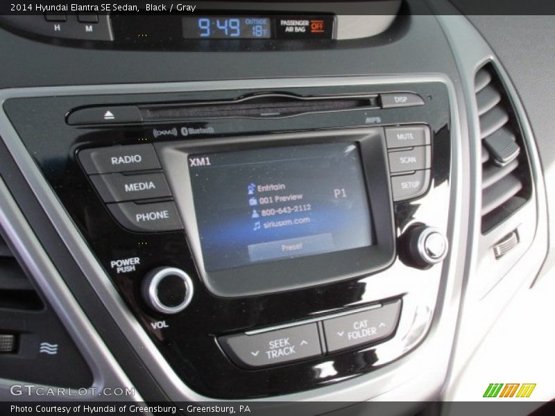 Black / Gray 2014 Hyundai Elantra SE Sedan