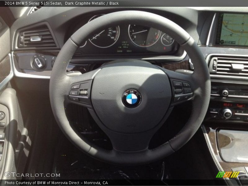Dark Graphite Metallic / Black 2014 BMW 5 Series 535i Sedan