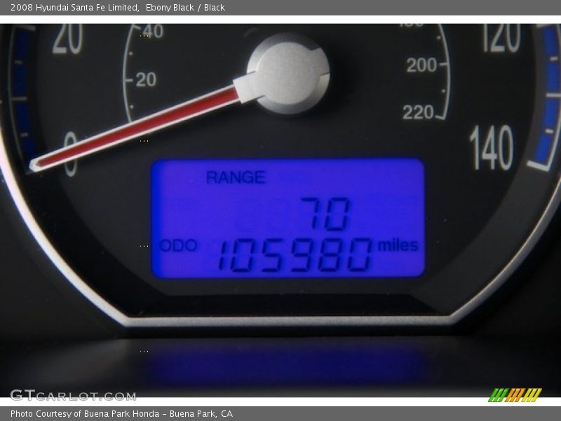 Ebony Black / Black 2008 Hyundai Santa Fe Limited