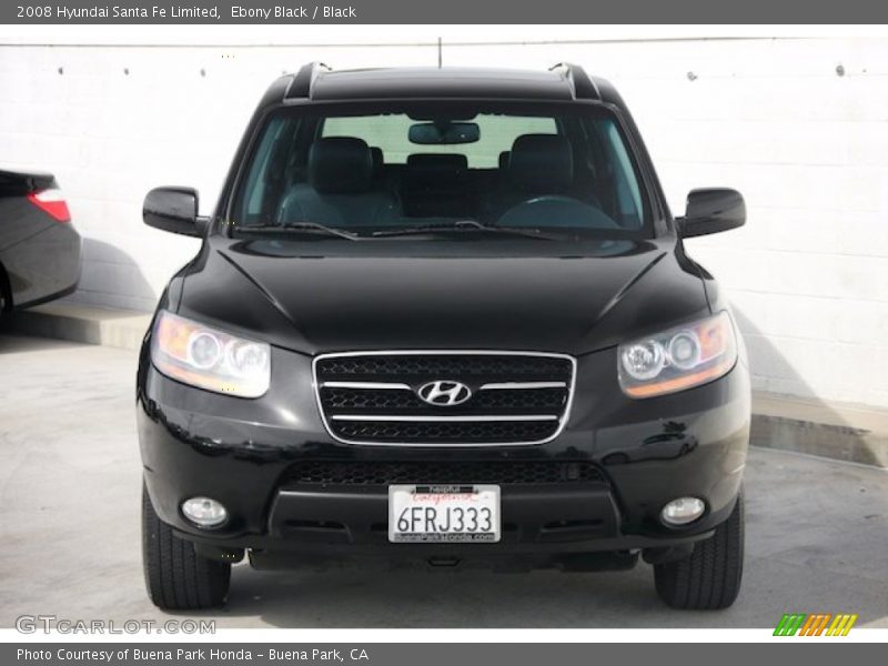Ebony Black / Black 2008 Hyundai Santa Fe Limited