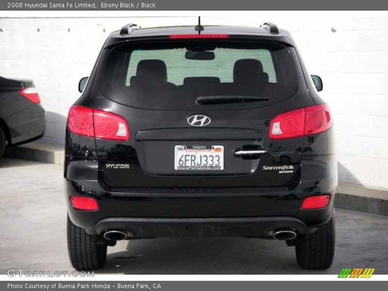 Ebony Black / Black 2008 Hyundai Santa Fe Limited