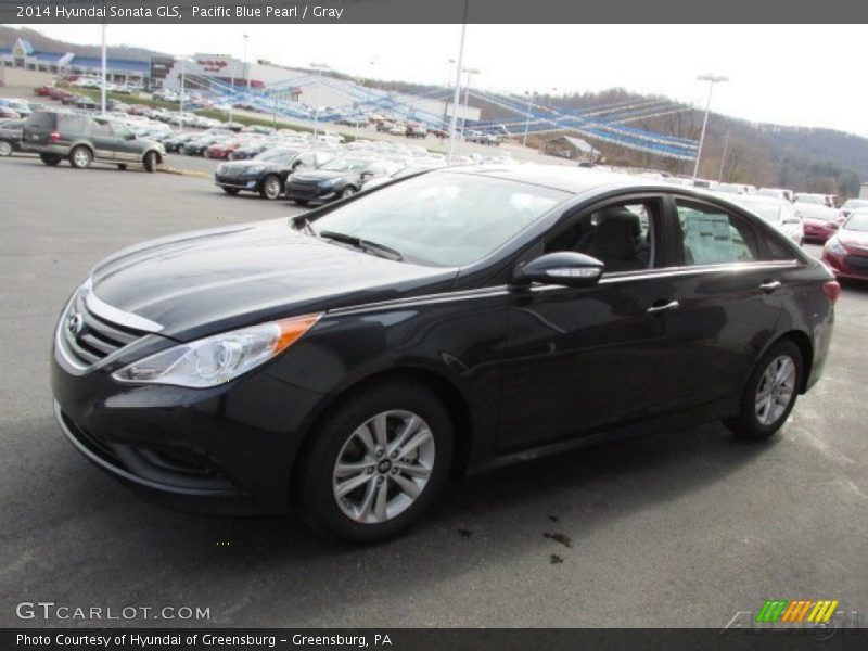 Pacific Blue Pearl / Gray 2014 Hyundai Sonata GLS