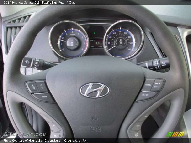 Pacific Blue Pearl / Gray 2014 Hyundai Sonata GLS