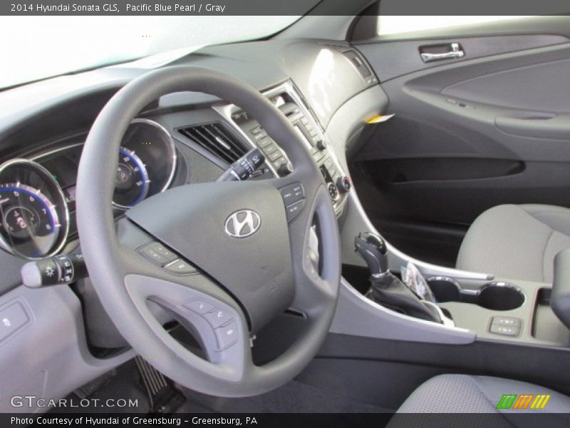 Pacific Blue Pearl / Gray 2014 Hyundai Sonata GLS