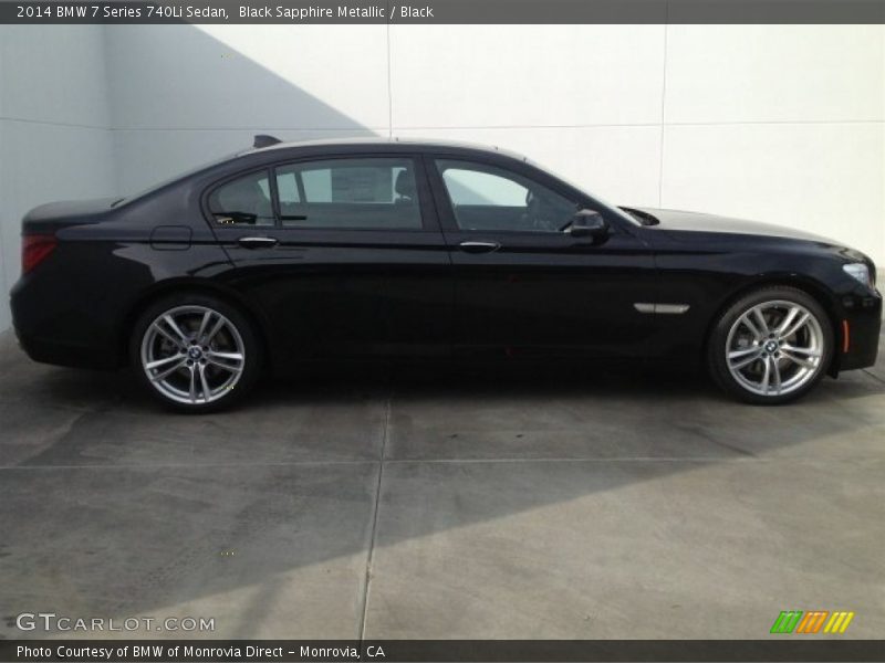 Black Sapphire Metallic / Black 2014 BMW 7 Series 740Li Sedan