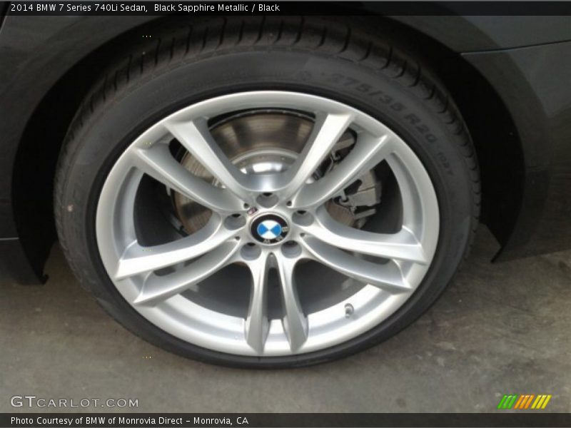 Black Sapphire Metallic / Black 2014 BMW 7 Series 740Li Sedan